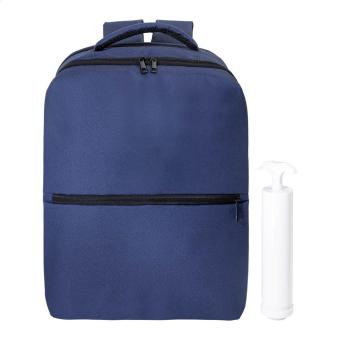 VacuFly Handgepäck-Kompressionsrucksack aus RPET Dunkelblau