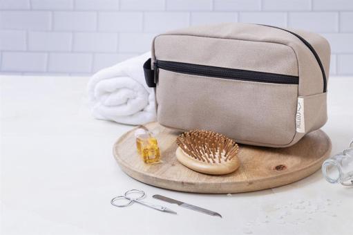 Rebyss Beauty recycled canvas cosmetic bag Fawn
