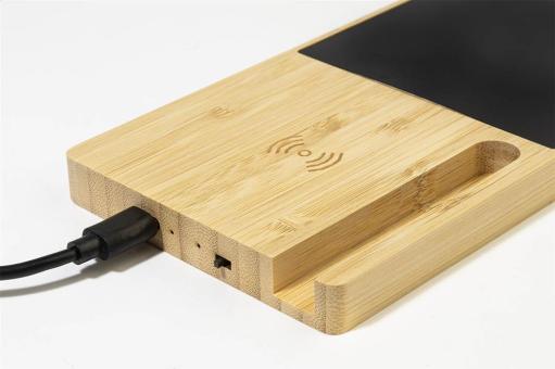 SipDock Wireless-Charger mit Tassenwärmer, natur Natur,schwarz