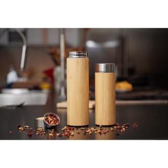 Vakuum Flasche "Bambus", large Braun