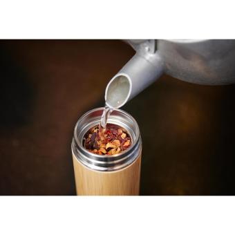 Vakuum Flasche "Bambus", small Braun