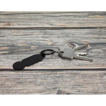 Shopping trolley keyring "Acero" Black