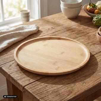 Bamboo plate "Zuma", large Nature