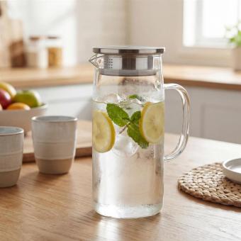 Glass carafe ‘Vivara’ 1l Transparent
