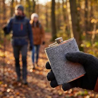 Hip flask ‘Feltic’ Convoy grey