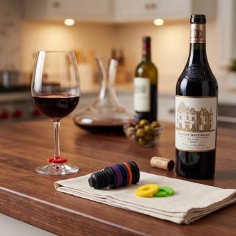 Weinstopper "Rainbow" Schwarz