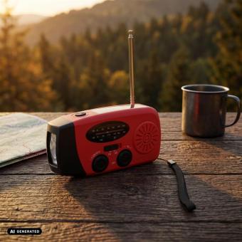 Crank radio with torch "Volt" Aztec blue