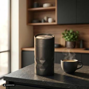 ‘Diamond 360’ thermal mug, small Aztec blue