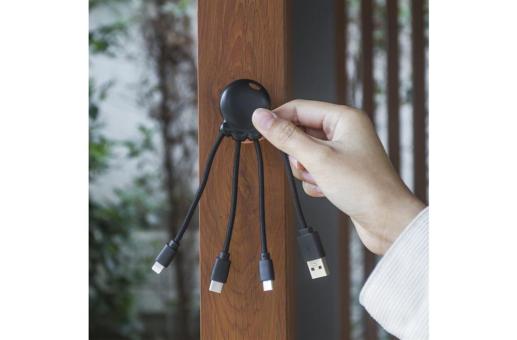 2087 | Xoopar Octopus Charging cable Schwarz