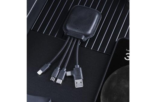 4001 | Xoopar Iné Gamma Charging cable with NFC and 3.000mAh Powerbank Black