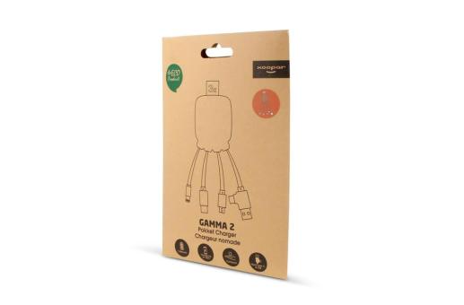 3192 | Xoopar Octopus Gamma 2 Bio Charging cable with 3.000mAh Powerbank Orange