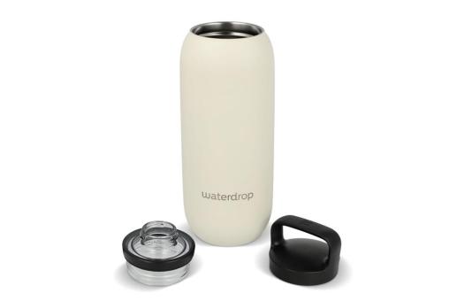 InSideOut Waterdrop Allround-Thermoflasche mit Trinkaufsatz 600 ml Beige