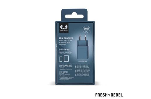 2WC30 I Fresh 'n Rebel Mini Charger USB-C + A PD // 30W Blue
