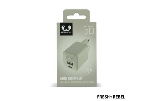 2WC30 I Fresh 'n Rebel Mini Charger USB-C + A PD // 30W Green