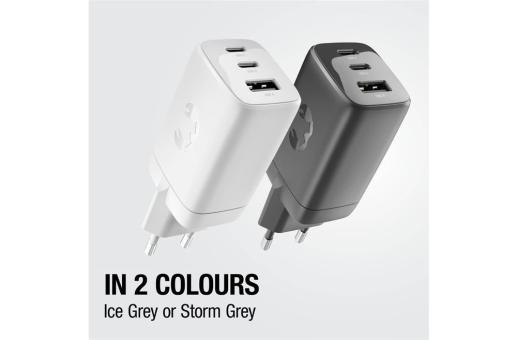Fresh 'n Rebel 67W Laptop Fast Charger GaN USB-C & USB-A Light grey