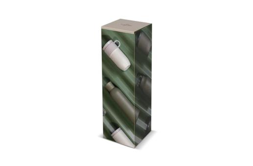 Sagaform Tekla Push steel bottle with push cap (recycled) 500 ml Green