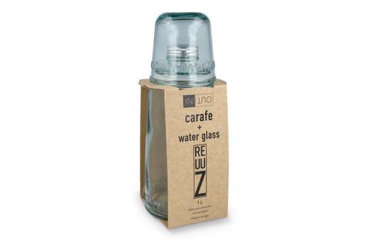 InSideOut Recycled Glass Drinkset ReuuZ 1L Transparent