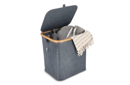 InSideOut faltbarer Korb mit Deckel Sogne 40,5 x 33 x 42cm rPET Dunkelgrau