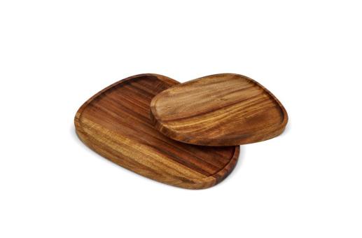 InSideOut 2er-Pack Holztabletts in Bioform Holz