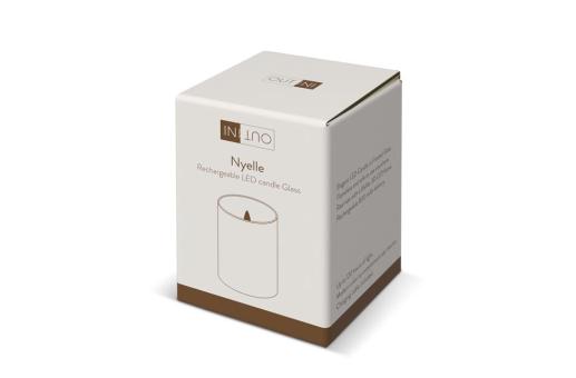 Nyelle Rechargeable LED Wax Candle in Glass Fawn