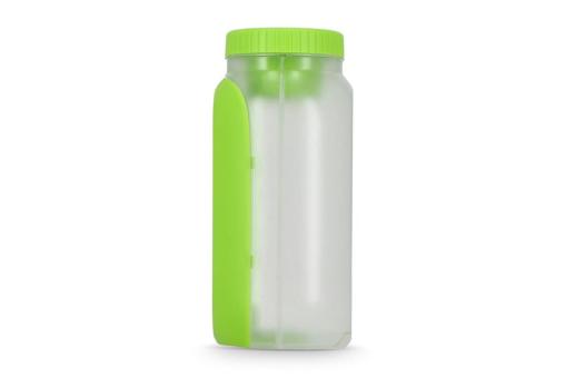 All-in-One Lunch Bowl Container with Sauce Compartment & Spoon-fork Light green