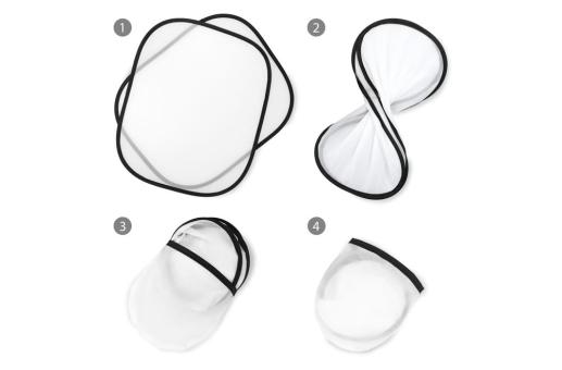 Sonnenblende, 2er-Set mit Etui Sublimation Weiß