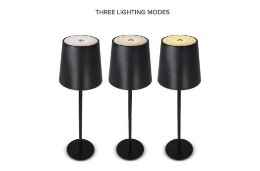 Metalltischlampe Schwarz