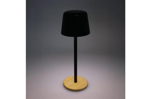 Solis Dimmbare Tischlampe mit Bambusfuß Schwarz