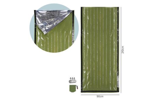 Outdoor Survival Emergency Thermal sleeping bag Green