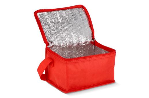 R-PET 6 Can cooler bag non-woven 20x 13 x 12.5cm 75g/m² Red