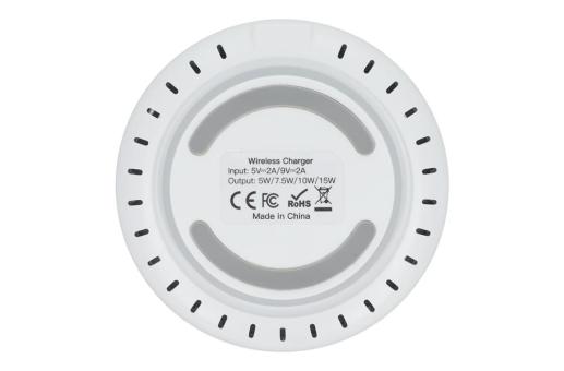 Enjoy Technology Kabelloses Schnellladegerät 15 W mit LED-Anzeige Weiß