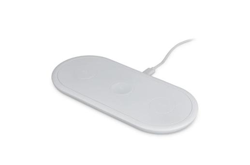 3in1 15 W wireless charger compatible with phones /Apple Watch/AirPod White