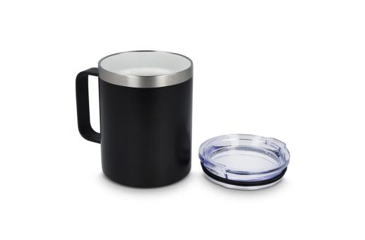 T-ceramic thermo mug with lid Danube 350ml Black