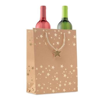 SPARKLE Gift paper bag with pattern Goldyellow