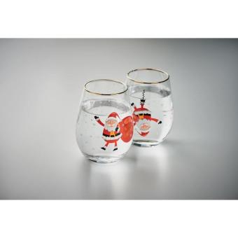 NOEL Set of 2 Christmas glasses White