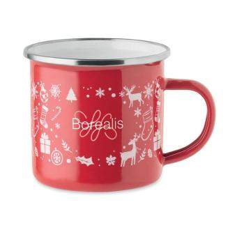 SEASOMEL Christmas enamel mug 300ml Red