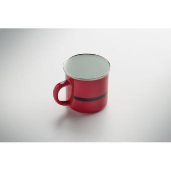 SANTAMEL Santa enamel vintage mug 300ml Red