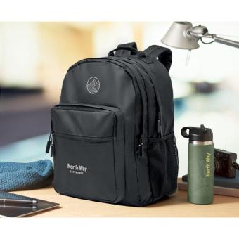 VALLEY BACKPACK Laptop-Rucksack 300D RPET Schwarz