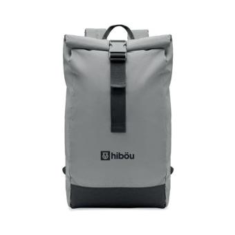 BRIGHT ROLLPACK Reflective Rolltop backpack Flat silver