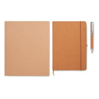 ELEGANOTE Set mit Notizbuch Beige