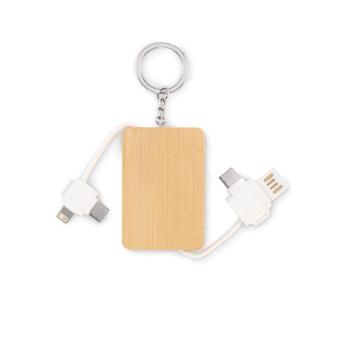 BUPOW Key ring charging cable Timber