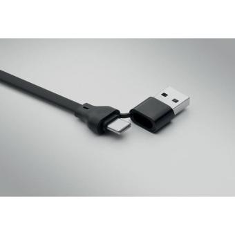 CABO 60W cable keyring recycled ABS Black