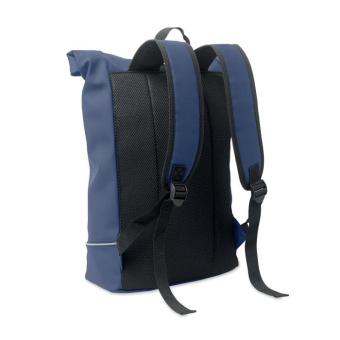 LAPTOSA Laptop 15" roll top PU backpack Aztec blue