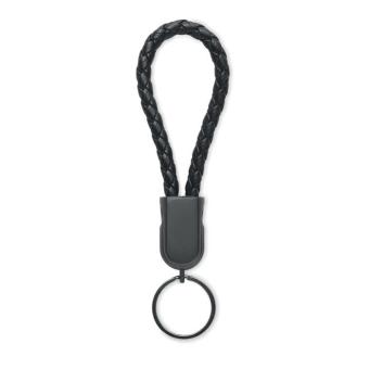 FAULETI LOOP Key ring loop cable type-C Black