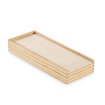 DOMI&CARDS Domino- und Spielkarten-Set Holz