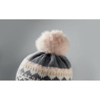 YULONG Gestrickte Ohrenmütze Grau