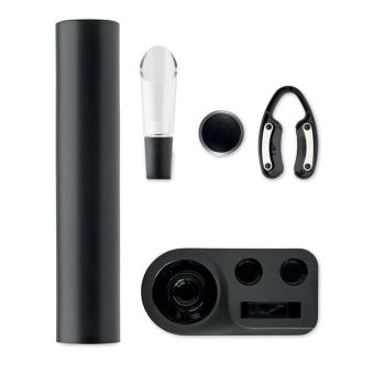 VINO SET Electric wine opener set Black