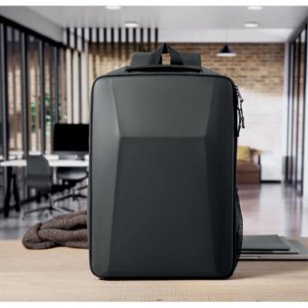 NOVIX 15" Hartschalen-RPET-Rucksack Schwarz
