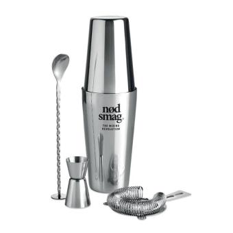 BOSTON Cocktail-Set 750 ml Silber glänzend