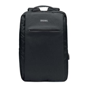 SEOUL Laptop backpack in 300D RPET Black